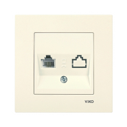 Розетка компьютерная RJ45 cat5E VIKO KARRE, 90960132, крем