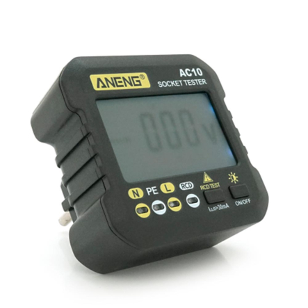 Тестер розеток ANENG AC10 функция проверки УЗО