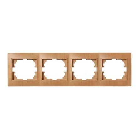 Рамка Lezard MIRA чотиримісна, горизонтальна, Дуб класичний матовий, 701-5100-149 - 1