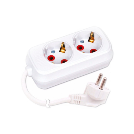 Удлинитель Horoz Electric 2-Gang Socket 2 гнезда 16А 3м, с заземлением, 200-203-201 - 1