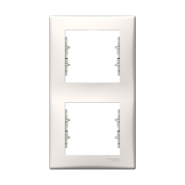 Рамка 2 поста вертикальна Schneider Electric Sedna, слонова кістка, SDN5801123