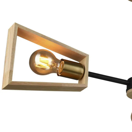 Люстра подвесная Sirius N3600/3 на 3 плафона в стиле лофт Металл/Дерево