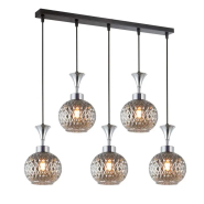 Люстра підвіс VALESO V W8001-5 SMOKE BK+CR