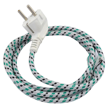 Шнур на утюг 1,3м с вилкой с заземлением 220В (1,3м) (3*0,75мм) - 1