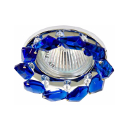 Светильник точечный Feron CD4127, MR16, GU5.3, 12/220 В, 50 Вт, синий/хром