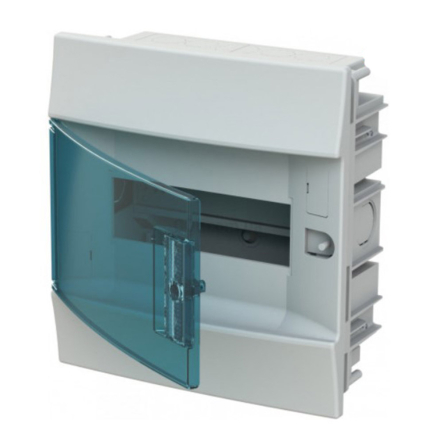 Щит розподільчий ABB MISTRAL, 1SLM004101A1202, 8 модулів вбудований IP41 (прозорі дверцята) - 1