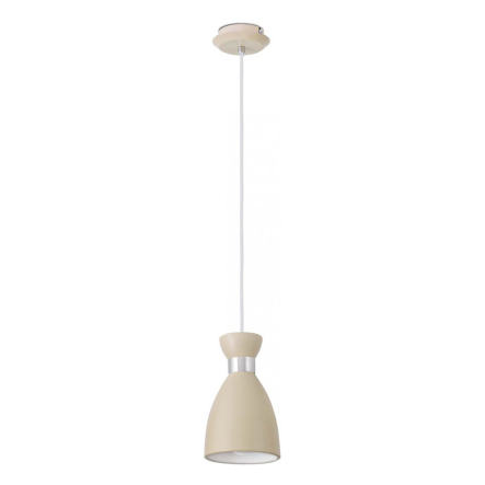 Підвіс Vesta CUTE 55091-1, h=25/120 см, d=12 см, 1*60Вт, Е-27, BEIGE, white cable - 1