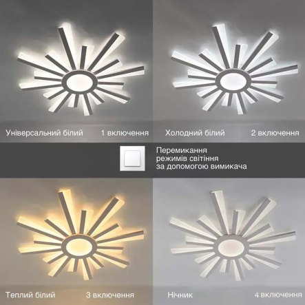 Люстра светодиодная TERESA 100W-R-APP-680х50-WHITE-220-IP20 управляемая