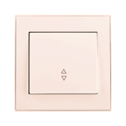 Вимикач Lezard RAIN прохідний одноклавішний, крем, 703-0388-105