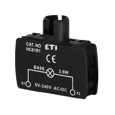 Держатель ламп BA9S ETIMAT HC61R1 2,6 Вт прямое подключение, 4770314 - 1