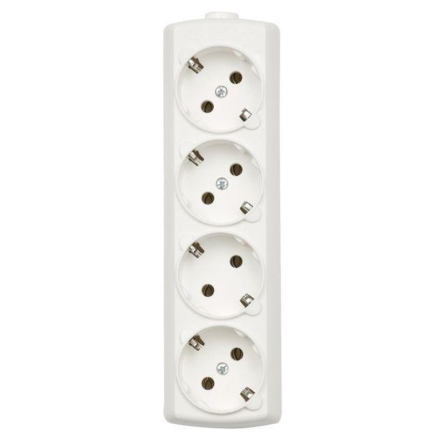 Кассета 4 гнезда с заземл. Borsan BR-1554-0 - 1