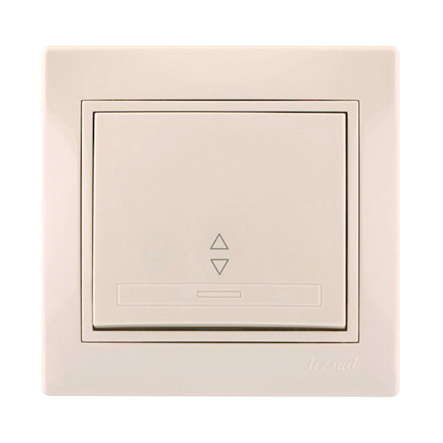 Вимикач прохідний Lezard MIRA одноклавішний, крем, 701-0303-105 - 1