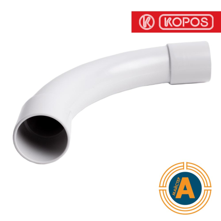 Коліно для труби EN 16 мм KOPOS 4116_KB, сірий - 1