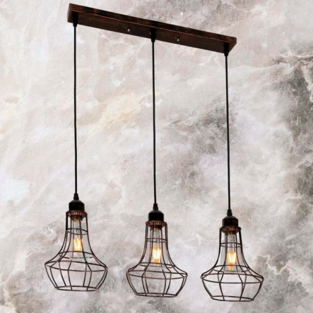 Люстра подвес LEVISTELLA 746WXA035-3 BK+BR - 1