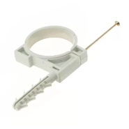 Обойма для труб и кабеля Д.63мм с шур.10х42мм / 25шт / белый