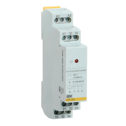Промежуточное реле IEK OIR 3 конт. (8А). 48 В AC / DC, OIR-308-ACDC48V - 1
