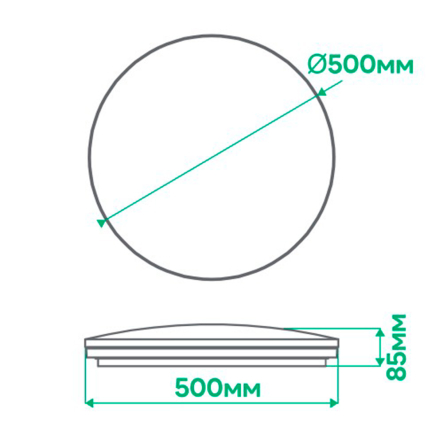 Светильник LED Feron, AL5000-1ARD, MONO, 72W, 5400Lm, 2700K-6500K, 7866