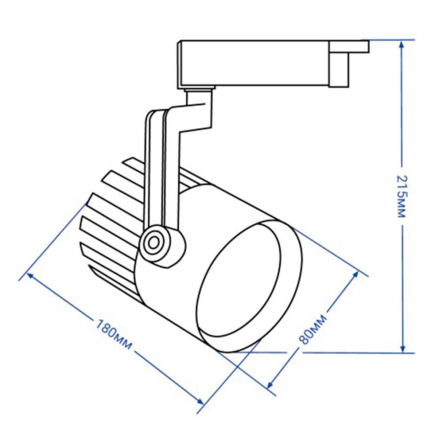 Светильник трековый FERON, AL119, 20W, 1700Lm, 4000K, IP40, 80х180х215 мм, белый, 6313