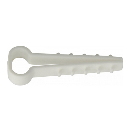 Дюбель-хомут АСКО-УКРЕМ під плоский кабель 8х5 мм, білий (уп.100шт) - 1