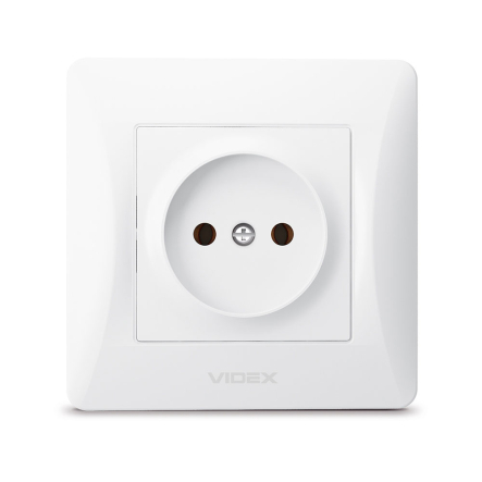 Розетка VIDEX BINERA, одинарна, біла, VF-BNSK1-W - 2