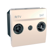 Розетка телевизионная R-ТV/SAT концевая, слоновая кость, Schneider Electric Uniсa MGU3.455.25