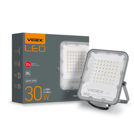 Прожектор LED PREMIUM VIDEX F2, 30W, 5000K, AC/DC 12-48V - 1