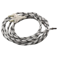 Шнур на утюг 2м со стальной вилкой 6А 220В (1,7м) (2*0,5мм)