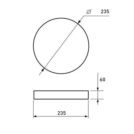 Светильник светодиодный EUROLAMP LED-NLR-13W-T22, 13W, 4000K, IP40, ⌀235мм