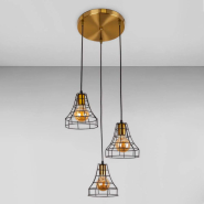 Люстра підвіс LEVISTELLA 7528876F-3 BRZ+BK (300)