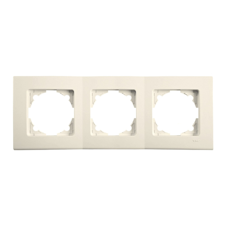 Рамка тройная горизонтальная VIKO LINNERA, 90481003, крем - 1