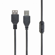 Подовжувач Cablexpert CCF-USB2-AMAF-15, USB 2.0, AM/AF, 4,5 м, ферит