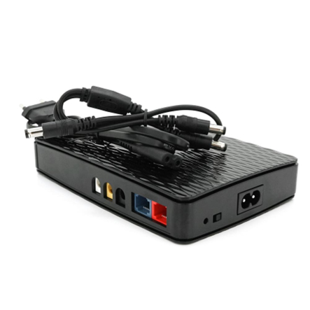 ИБП для роутера, GPON, модема UPS DC1018P, 18 Вт, 5/9/12 В, 1/2 А, 10400 мАч, черный