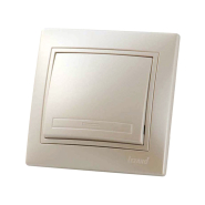 Вимикач Lezard MIRA одноклавішний, перлинно-білий перламутр, 701-3030-100