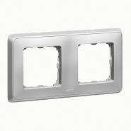 Рамка 2 поста Legrand Cariva, 773672, алюминий