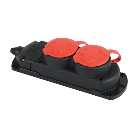 Касета 2 гнізда трифазна (Каучук) (DE-PA) - 1