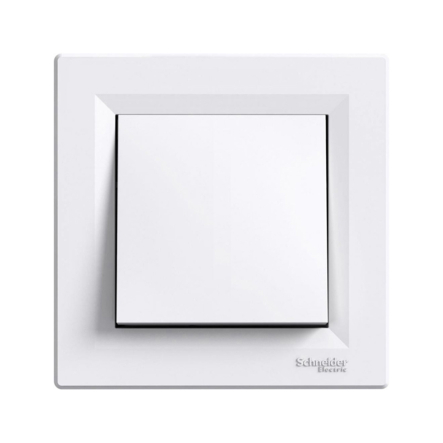 Перемикач одноклавішний, самозатискний, Schneider Electric ASFORA, білий, ЕРН0400121 - 1