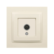 Розетка TV проходная с экраном (8DB-12DB-18DB-20DB) Mono Electric, DESPINA, крем, 102-170005-137