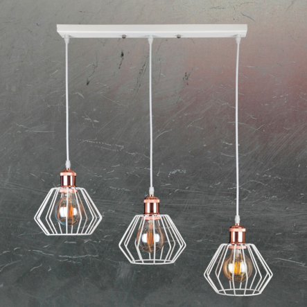 Люстра підвіс LEVISTELLA 756PR108F-3 WH+RG (500) - 1
