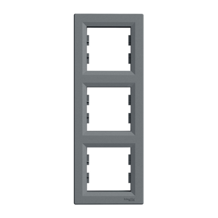 Рамка 3-постовая, вертикальная, Schneider Electric ASFORA, сталь, ЕРН5810362 - 1